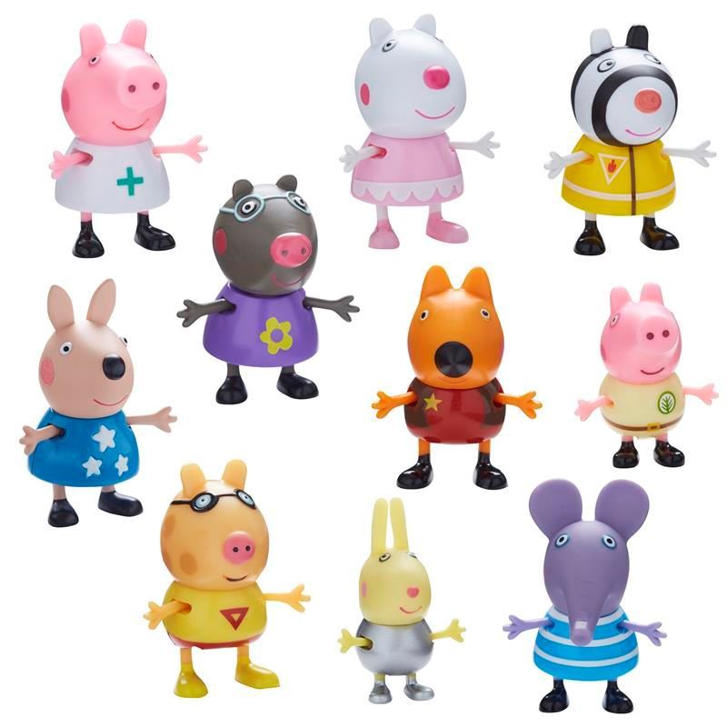 Peppa Pig 06668 Dress-Up 10-Figurine Pack 
