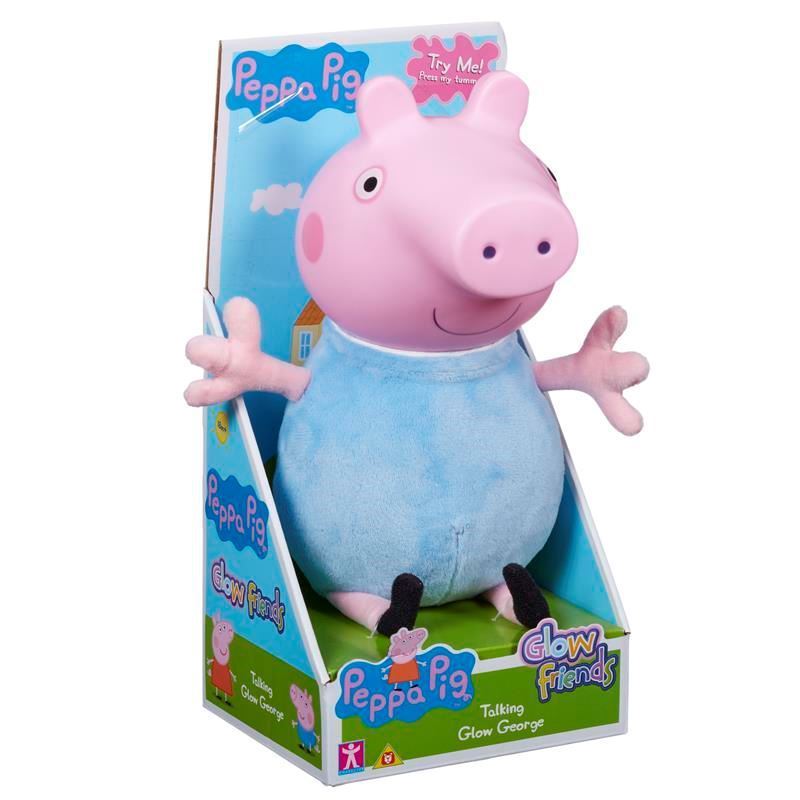 Talking Glow George Figure Peppa Pig Glow Friend Soft Toy Ages 18 Months 