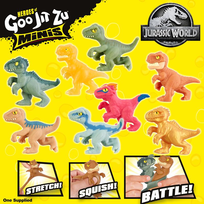 Heroes of Goo Jit Zu Charlie Jurassic World Stretchable Dinosaur New