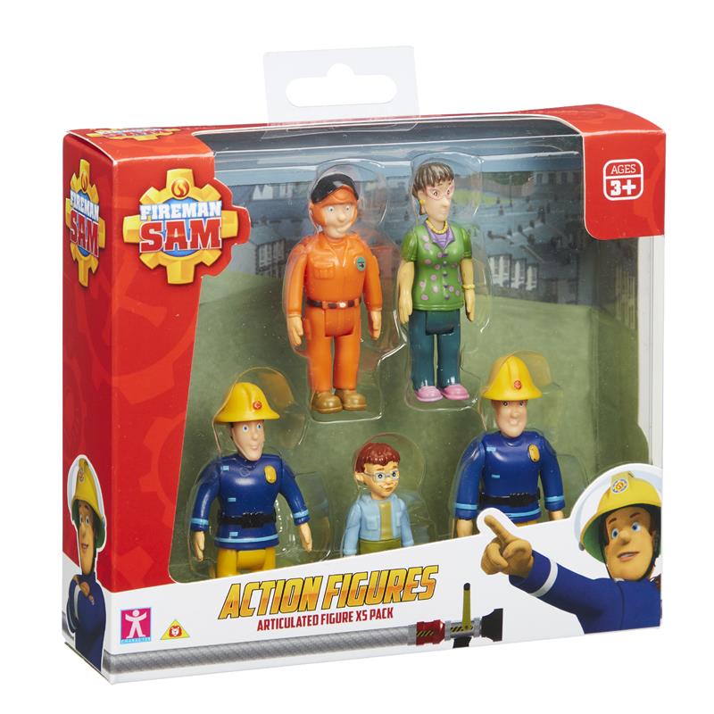 Character Fireman Sam Action Figure 5 Confezione 