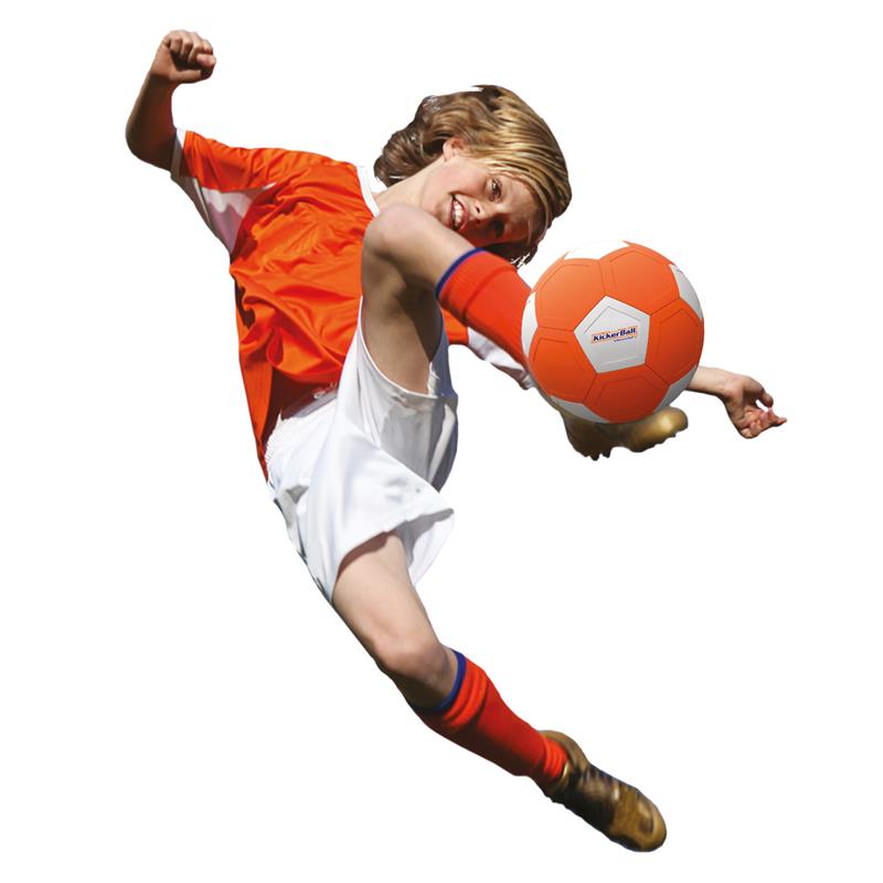 Kickerball - Curve and Swerve Soccer Ball/Football Toy - Kick Size 4, Orange