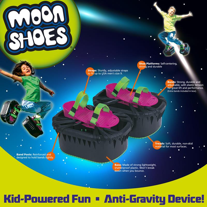 Moon Shoes Green Purple Anti-Gravity Trampoline Jump Boots By Hart