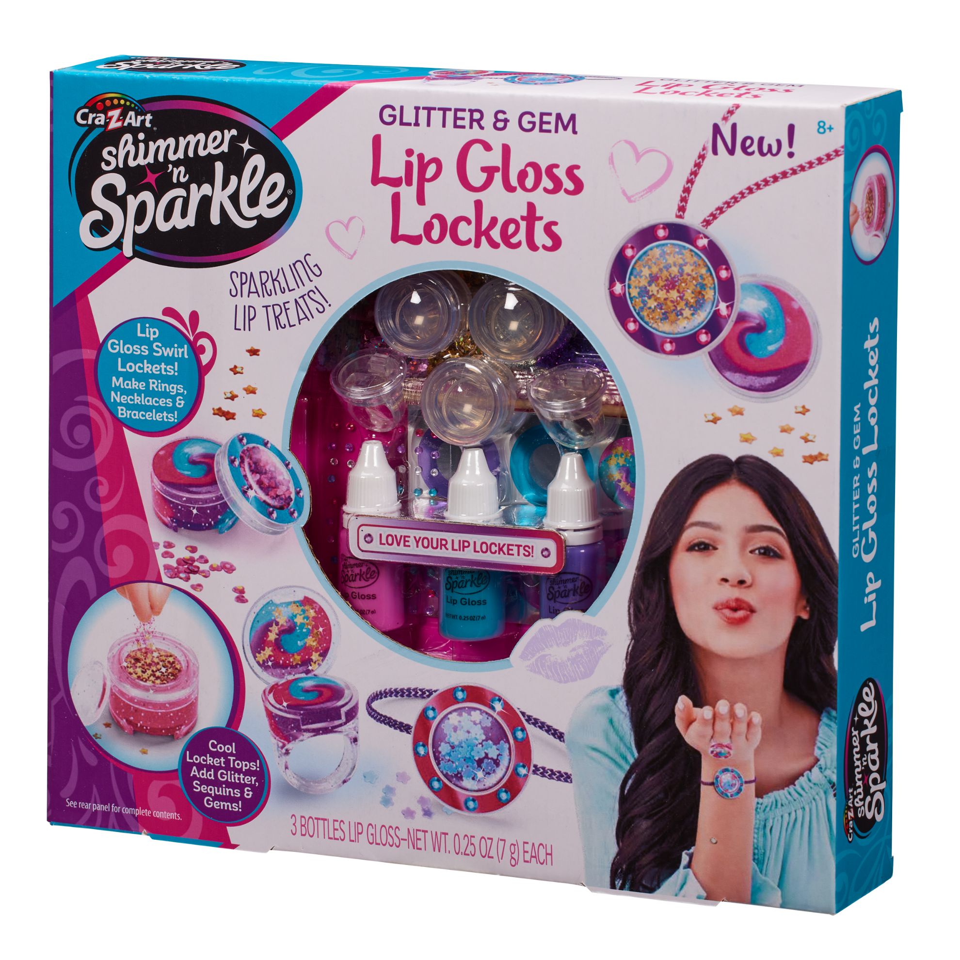 Picture of Shimmer N Sparkle Glitter and Gem Lip Gloss Lockets
