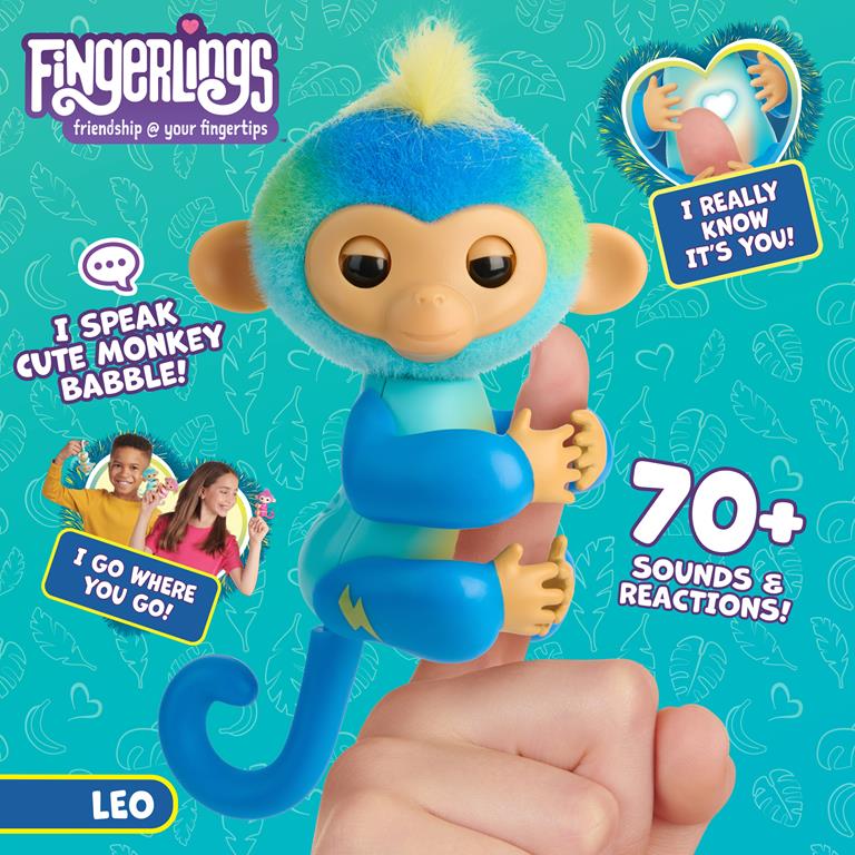 Fingerlings Interactive Baby Monkey Charli, 70+ Sounds & Reactions