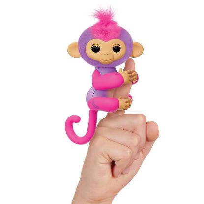 Fingerlings 2023 New Interactive Baby Monkey Reacts to Touch – 70+ Sounds &  Reactions – Harmony (Pink)