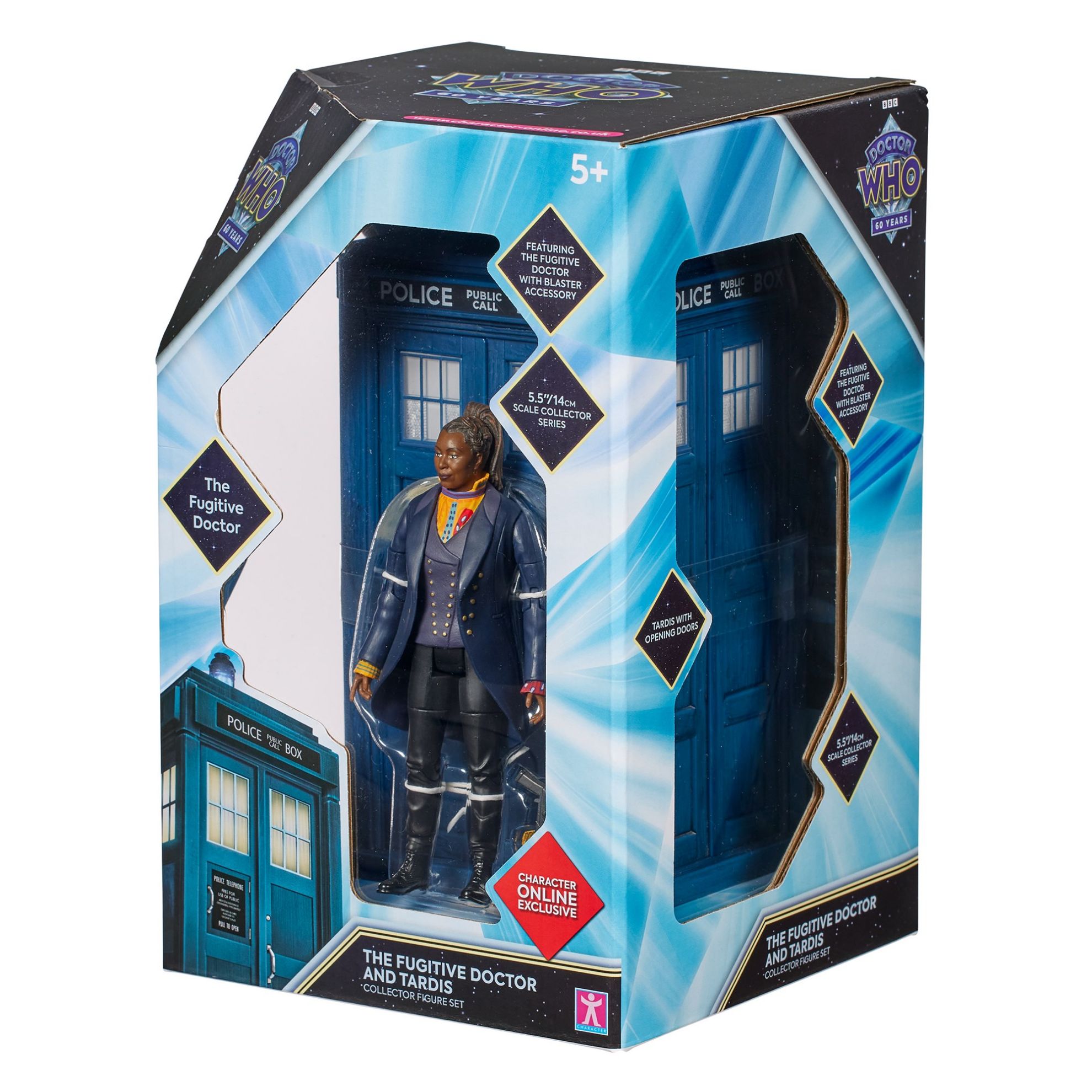 Doctor Who Fugitive Doctor and Tardis Collector Figure Set