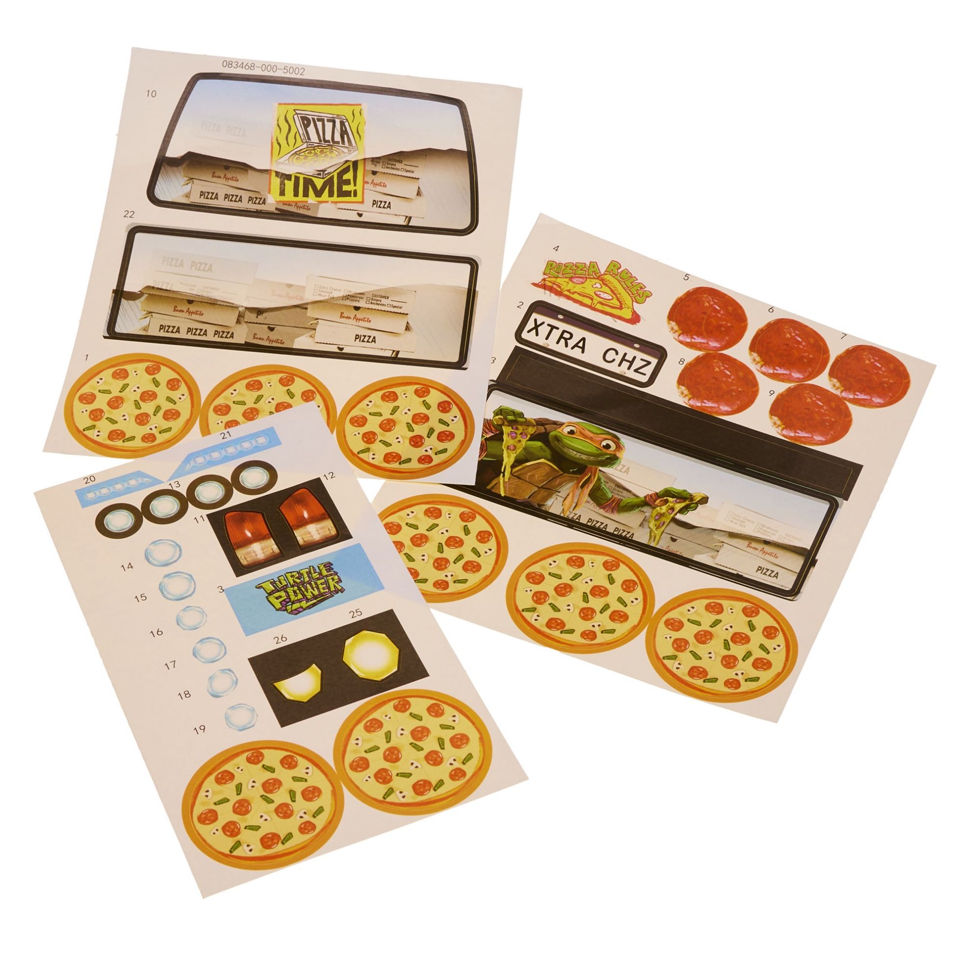 Picture of Spare Parts - TMNT Movie Pizza Van - Sticker Sheet