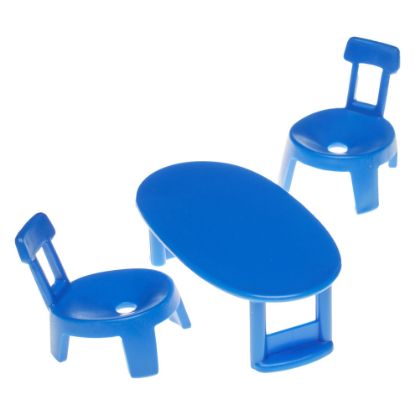 Spare Parts-Peppa Pig Wooden Playhouse-Blue Dining Table & 2 Chairs-07004.5