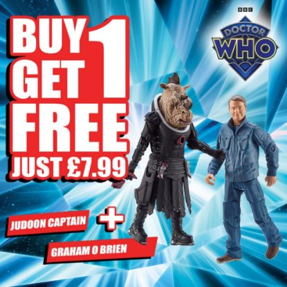 BOGOF - Doctor Who Judoon Captain Figure & Doctor Who Graham O Brien Action Figure