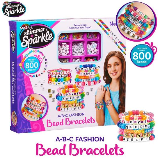 Shimmer N Sparkle ABC Fashion Bead Bracelet-17883