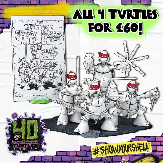 Teenage Mutant Ninja Turtles: Original Black And White Sketch Figures Mega Pack-81061-64