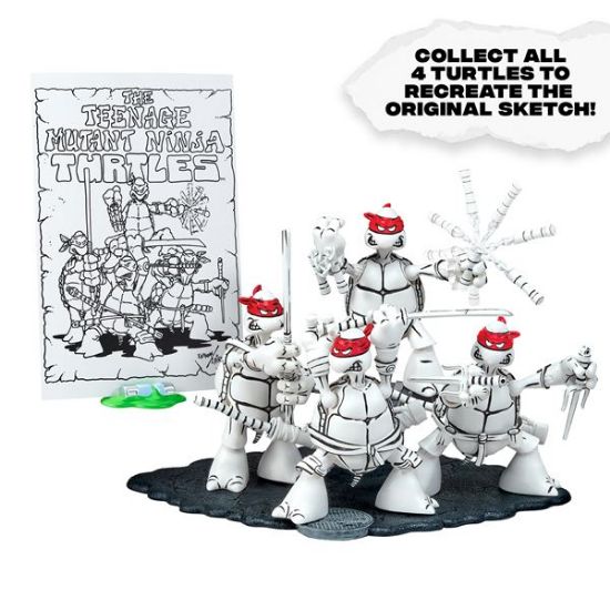 Teenage Mutant Ninja Turtles: Original Black And White Sketch Figures Mega Pack-81061-64