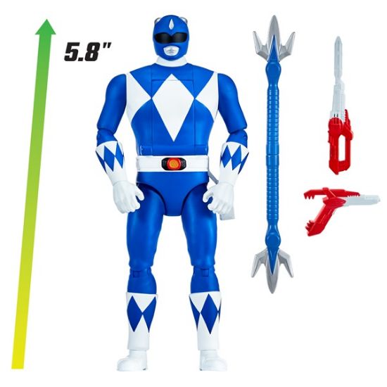 68041CO-Mighty Morphin Power Rangers Auto-Morphin Blue Ranger Figure