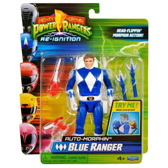 68041CO-Mighty Morphin Power Rangers Auto-Morphin Blue Ranger Figure