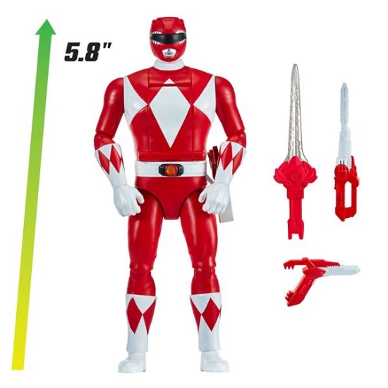 68045CO-Mighty Morphin Power Rangers Auto-Morphin Red Ranger Figure
