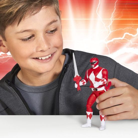 68045CO-Mighty Morphin Power Rangers Auto-Morphin Red Ranger Figure