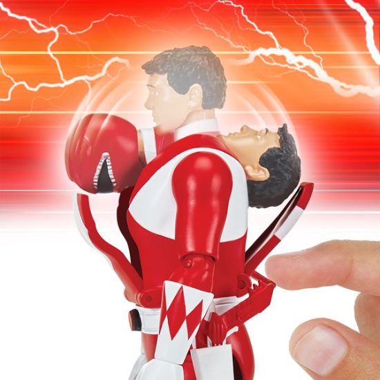 68045CO-Mighty Morphin Power Rangers Auto-Morphin Red Ranger Figure