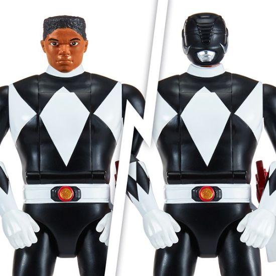 68046CO-Mighty Morphin Power Rangers Auto-Morphin Black Ranger Figure