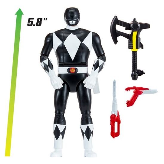 68046CO-Mighty Morphin Power Rangers Auto-Morphin Black Ranger Figure