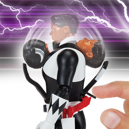 68046CO-Mighty Morphin Power Rangers Auto-Morphin Black Ranger Figure