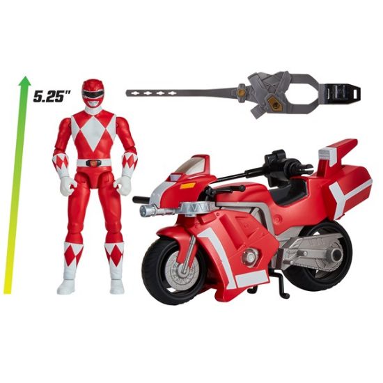Mighty Morphin Power Rangers Tyrannosaurus Battle Bike with Red Ranger-68661CO