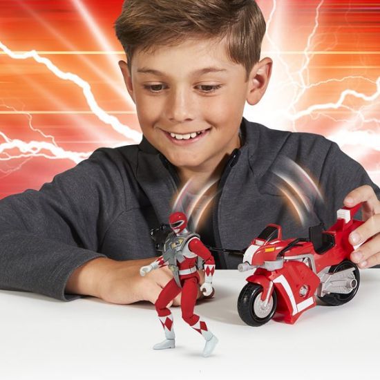 Mighty Morphin Power Rangers Tyrannosaurus Battle Bike with Red Ranger-68661CO