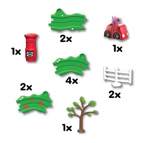 Peppa Pig Whizz-Around-Peppa's Little Red Car Set-08343
