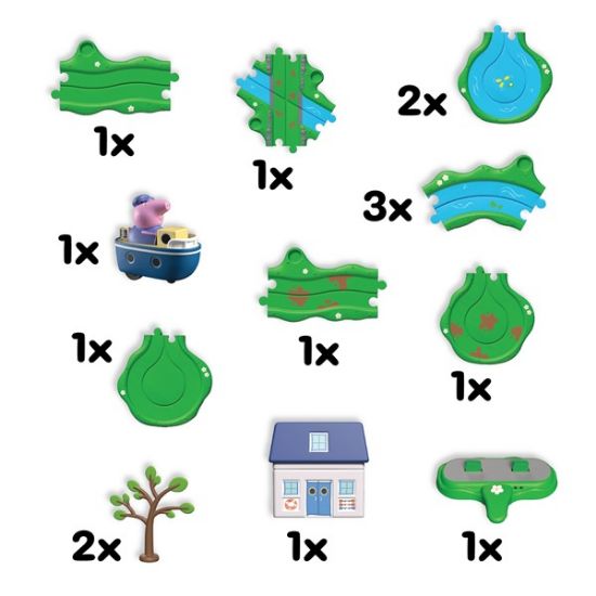 Peppa Pig Whizz-Around-Bobbing Along Boat Set-08345