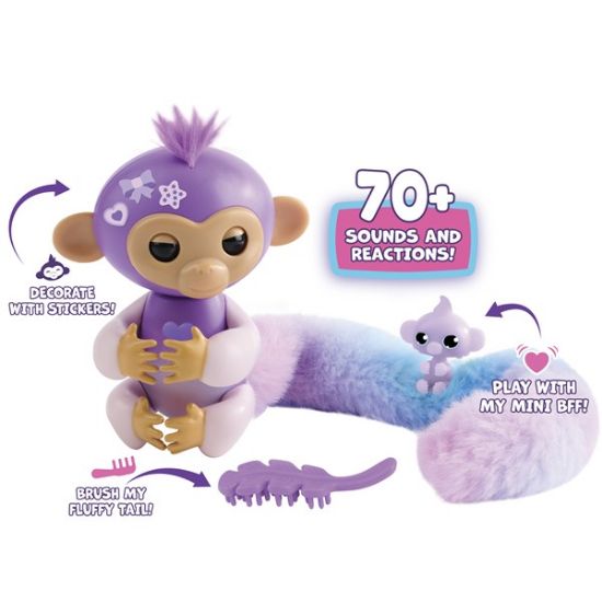 Fingerlings Snuggle Tails Monkey-Coco-3241