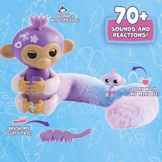 Fingerlings Snuggle Tails Monkey-Coco-3241