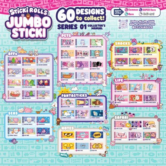 Sticki Rolls Jumbo Sticki Mystery Roll-JS100ECDU-12